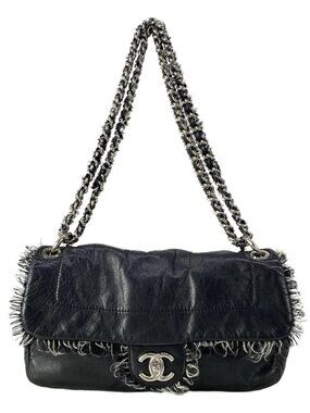 CHANEL - Black Lambskin Shoulder Bag